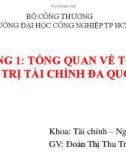 Bài giảng Tài chính quốc tế: Chương 1 - Đoàn Thị Thu Trang