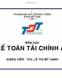 Kế toán tài chính A1- ĐH Tôn Đức Thắng