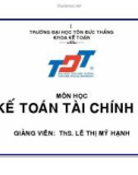 Kế toán tài chính B - ĐH Tôn Đức Thắng