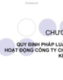 QUY ĐỊNH PHÁP LUẬT VỀ HOẠT ĐỘNG CÔNG TY CHỨNG KHOÁN