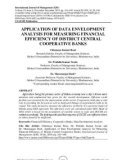 Application of data envelopment analysis for measuring financial efficiency of district central cooperative banks