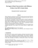 The impact of bank characteristics on the efficiency: Evidence from mena Islamic banks