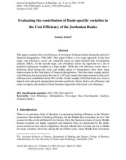 Evaluating the contribution of bank-specific variables in the cost efficiency of the Jordanian banks