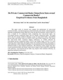 Do private commercial banks outperform state-owned commercial banks? Empirical evidence from Bangladesh