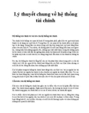 Lý thuyết chung về hệ thống tài chính