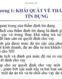 KHÁI QUÁT VỀ THẨM ĐỊNH TÍN DỤNG