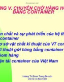 Bài giảng Vận tải và bảo hiểm: Chương 5 - Hoàng Thị Đoan Trang