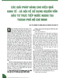 Các giải pháp nâng cao hiệu quả kinh tế - Xã hội về sử dụng nguồn vốn đầu tư trực tiếp nước ngoài tại Thành phố Hồ Chí Minh