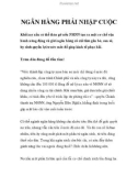 NGÂN HÀNG PHẢI NHẬP CUỘC