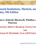 Lecture Financial institutions, markets, and money (9th Edition): Chapter 19 - Kidwell, Blackwell, Whidbee, Peterson