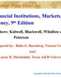 Lecture Financial institutions, markets, and money (9th Edition): Chapter 16 - Kidwell, Blackwell, Whidbee, Peterson