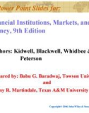 Lecture Financial institutions, markets, and money (9th Edition): Chapter 15 - Kidwell, Blackwell, Whidbee, Peterson