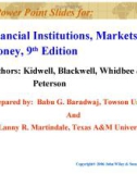 Lecture Financial institutions, markets, and money (9th Edition): Chapter 13 - Kidwell, Blackwell, Whidbee, Peterson