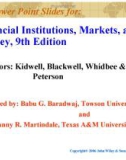 Lecture Financial institutions, markets, and money (9th Edition): Chapter 12 - Kidwell, Blackwell, Whidbee, Peterson