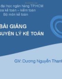 Bài giảng môn Nguyên lý kế toán - Dương Nguyễn Thanh Tâm