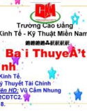 Bài thuyết trình môn: Lý thuyết tài chính