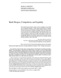 Bank Mergers, Competition, and Liquidity