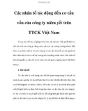 Các nhân tố tác động đến cơ cấu vốn của các công ty niêm yết trên TTCK Việt Nam