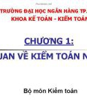 Bài giảng Kiểm toán ngân hàng - Chương 1: Tổng quan về kiểm toán ngân hàng