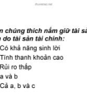 Bài giảng Tài chính tiền tệ: Phần bài tập