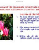 Bài giảng Những vấn đề tiếp cận nghiên cứu kế toán quản trị