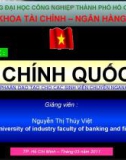 Bài giảng Tài chính quốc tế - Nguyễn Thị Thúy Việt (ĐH Công nghiệp TP.HCM)