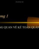 Bài giảng Chương 1 TỔNG QUAN VỀ KẾ TOÁN QUẢN TRỊ