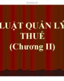 Bài giảng Thuế: Chương 2 - TS. Nguyễn Văn Nhơn