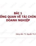 Bài giảng Tài chính doanh nghiệp: Bài 1 - TS. Nguyễn Thị Hà