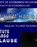 Bảo hiểm hàng hóa - Ths Ngô Thị Xuân Hải