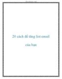 20 cách để tăng list email của bạn