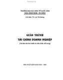 Giáo trình Tài chính doanh nghiệp: Phần 1