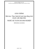 Giáo trình Thực hành kế toán hoạt động kinh doanh xuất nhập khẩu (Nghề Kế toán doanh nghiệp - Trình độ Cao đẳng) - CĐ GTVT Trung ương I