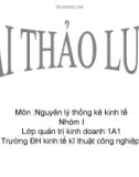 Bài thảo luận môn nguyên lý thống kê kinh tế