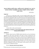 Hoạt động kiểm tra, kiểm soát nội bộ tại Ngân hàng Nông nghiệp và Phát triển Nông thôn Việt Nam