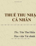 Bài giảng về THUẾ THU NHẬP CÁ NHÂN