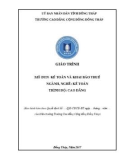 Giáo trình Kế toán và khai báo thuế (Nghề: Kế toán - Cao đẳng) - Trường Cao đẳng Cộng đồng Đồng Tháp