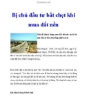 Bị chủ đầu tư bắt chẹt khi mua đất nền