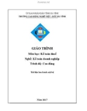 Giáo trình Kế toán thuế (Nghề: Kế toán doanh nghiệp - Cao đẳng) - Trường CĐ Nghề Việt Đức Hà Tĩnh