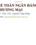 Bài giảng Kế toán ngân hàng thương mại: Chương 1 - Ths. Nguyễn Tăng Đông