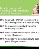 Lecture Accounting principles - Lesson 4.1: Using Accounts and Preparing and Maintaining a Chart of Accounts