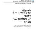 NHẬP MÔN LÍ THUYẾT XÁC SUẤT VÀ THỐNG KÊ TOÁN Phần 1 - 1