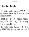 Giáo trình chính - Kế toán ngân hàng