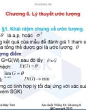 Giáo án xác suất thống kê - chương 6. lý thuyết ước lượng