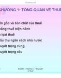 TỔNG QUAN VỀ THUẾ