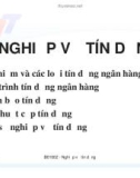 NGHIỆP VỤ TÍN DỤNG