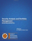 Ebook Security Analysis and Portfolio Management: Part 1 - Dr. Mahesh Kumar Sarva