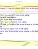 Bài giảng Tài chính doanh nghiệp: Chương 1 - Nguyễn Thị Hà