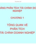 Bài giảng Phân tích tài chính doanh nghiệp - Chương 1: Tổng quan về phân tích tài chính doanh nghiệp