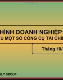 Bài giảng Tài chính doanh nghiệp: Giới thiệu một số công cụ tài chính